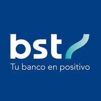 Logo del Banco de Servicios y Transacciones (BST), banco mayorista argentino, con su diseño corporativo moderno