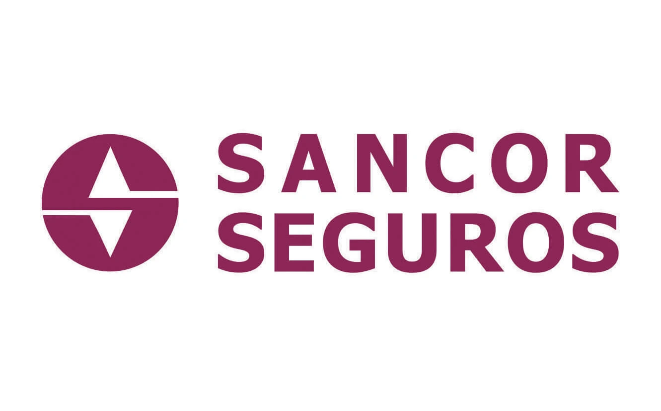 Logo de Sancor Seguros, compañía líder de seguros en Argentina, con su distintivo diseño en azul y blanco