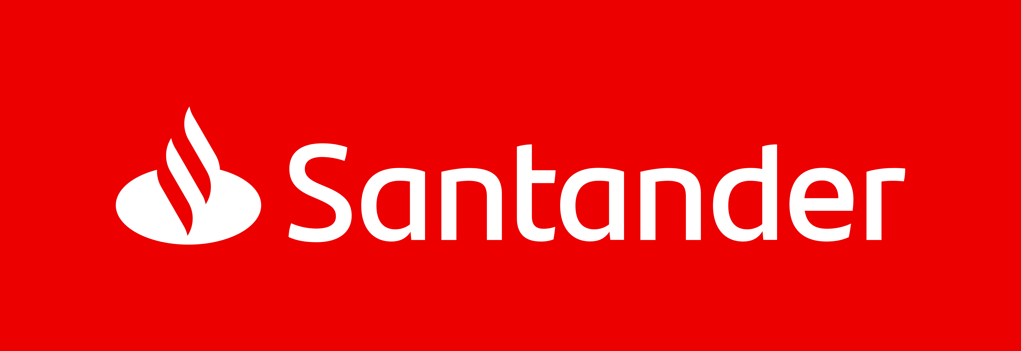 Logo corporativo del Banco Santander, con el característico símbolo de la llama roja y el nombre Santander en tipografía negra